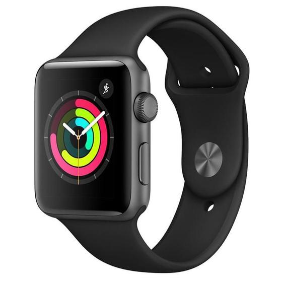 Apple Watch Series 3, 42 mm, Alumínio Cinza Espacial, Pulseira