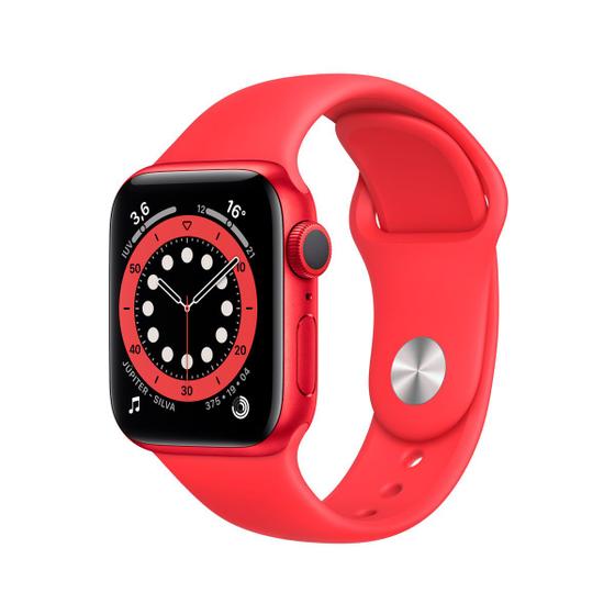 Imagem de Apple Watch Series 6 GPS 40mm Caixa Red de Alumínio com Pulseira Esportiva Red