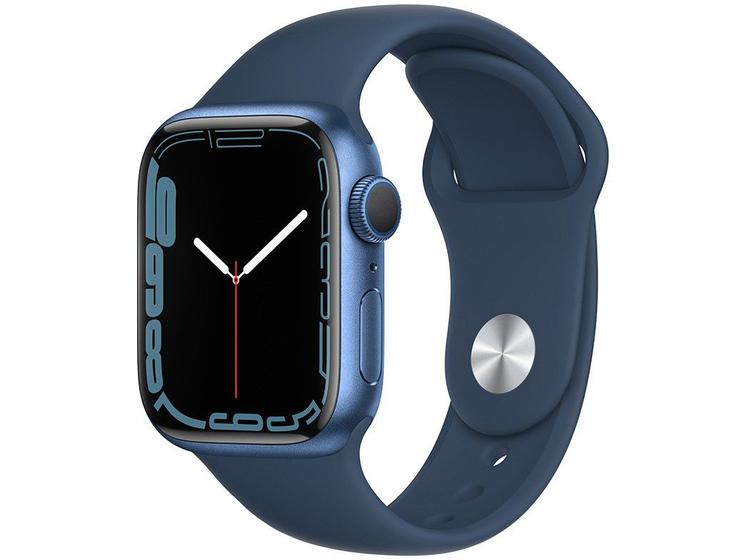 Smartwatch Apple Watch Series 7 41mm - Gps - Caixa Azul/ Pulseira Esportiva Azul Mkn13be/a
