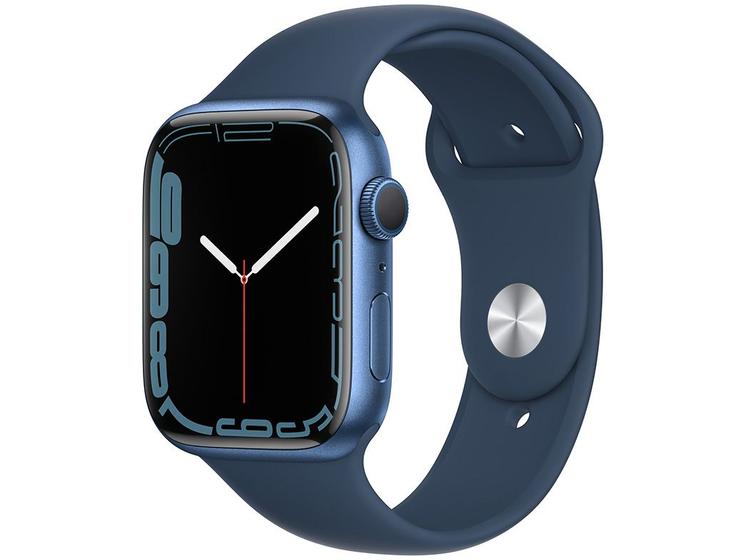 Smartwatch Apple Watch Series 7 45mm - Gps - Caixa Azul/ Pulseira Esportiva Azul Mkn83be/a