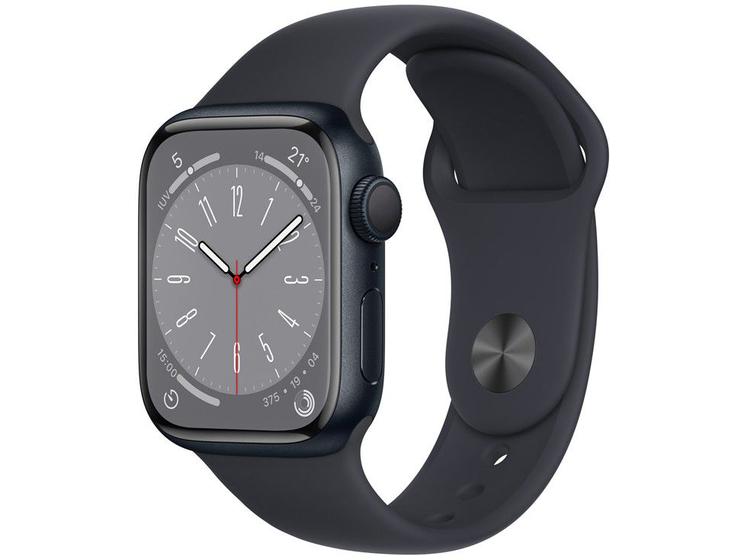 Apple Watch Series 8 41mm GPS Caixa Meia-noite Alumínio Pulseira Esportiva Meia-noite Menor preço em Apple Watch Series 8 41mm GPS Caixa Meia-noite Alumínio Pulseira Esportiva Meia-noite