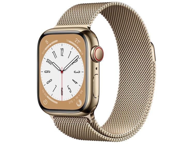 Apple Watch Series 8 41mm GPS + Cellular Caixa Dourada Aço Apple Watch Series 8 41mm GPS + Cellular Caixa Dourada Aço