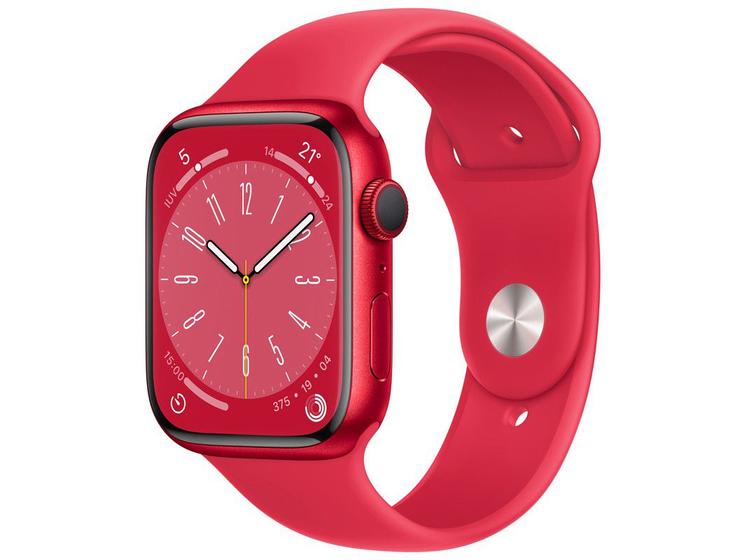 Imagem de Apple Watch Series 8 45mm GPS Caixa Alumínio (PRODUCT)RED Pulseira Esportiva