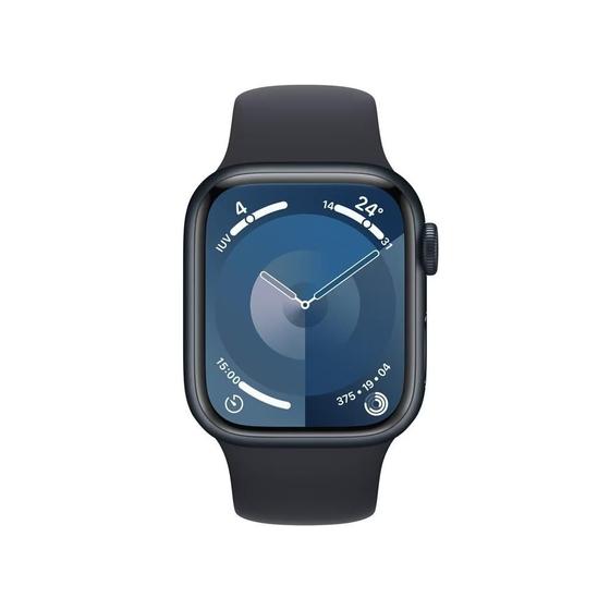 Imagem de Apple Watch Series 9 GPS + Cellular Caixa Meia-Noite de Alumínio 41mm Pulseira Esportiva Meia-Noite