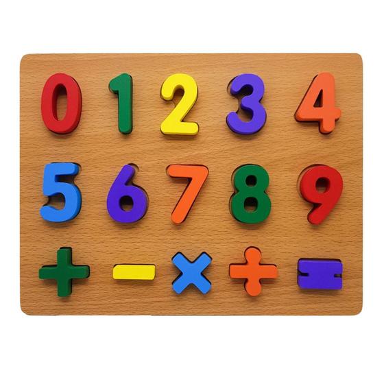 Imagem de Aprenda Brincando Cores E Números Em Madeira - Dm Toys