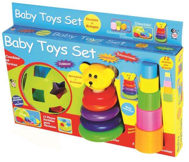 Imagem de Aprendendo Brincando Encaixe Aneis Baby Toys Set Pica Pau