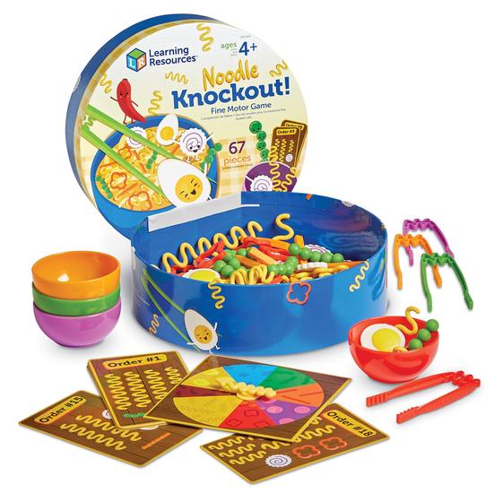 Imagem de Aprendendo recursos Macarrão Nocaute! Fine Motor Game, Toddler Fine Motor Skills, 67 Peças, Idade 4+