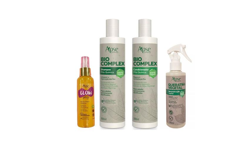 Imagem de Apse Bio Complex Shampoo + Condicionador + Queratina + Glow Spray