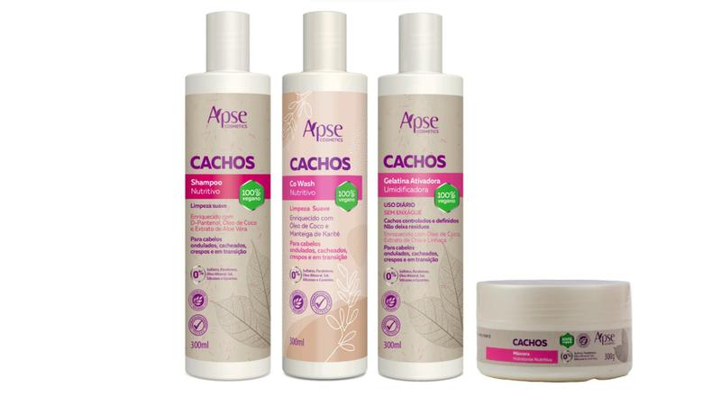 Imagem de Apse Cachos Shampoo e Co Wash e Gelatina e Máscara