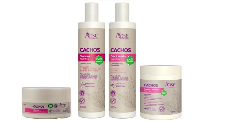 Imagem de Apse Cachos Shampoo e Condicionador e Máscara e Ativador