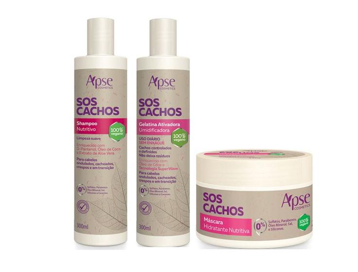 Imagem de Apse Cachos Shampoo E Gelatina E Máscara