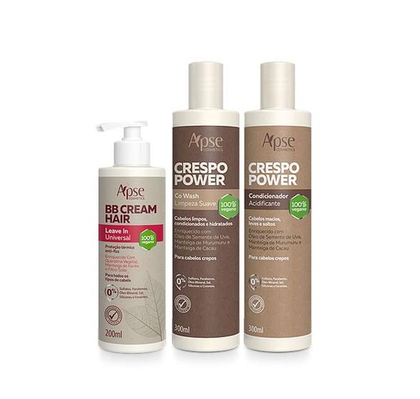 Imagem de Apse Crespo Power Co Wash e Condicionador + BB Cream