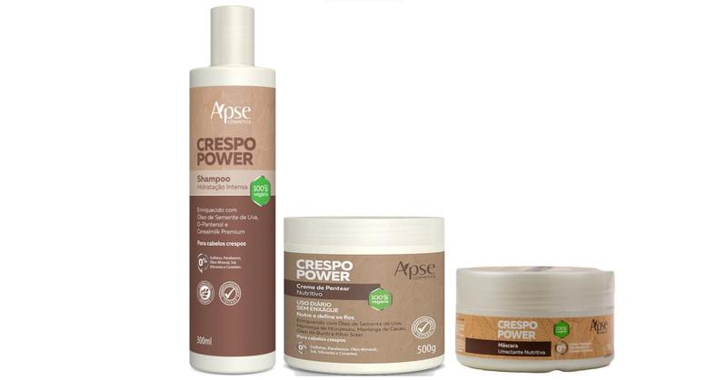 Imagem de Apse Crespo Power Shampoo + Mascara + Creme De Pentear