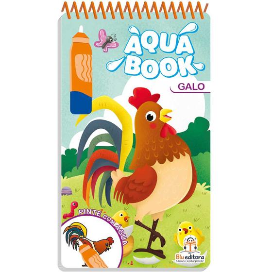 Imagem de Aqua Book: Galo - Livro Infantil interativo/colorir