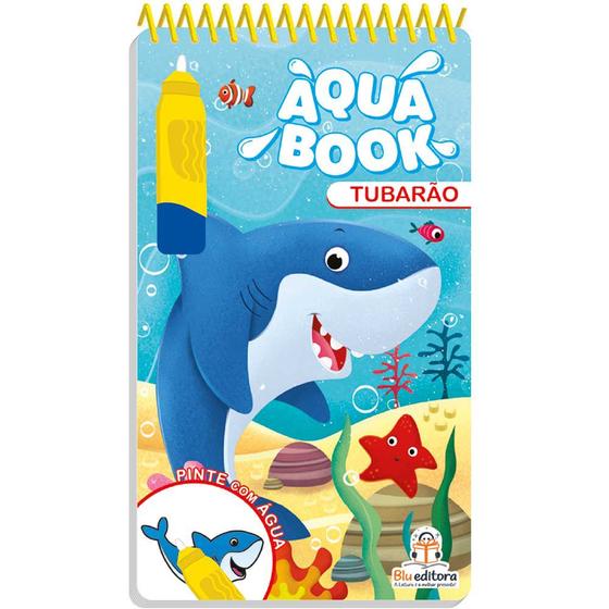 Imagem de Aqua Book: Tubarão - Livro Infantil interativo/colorir