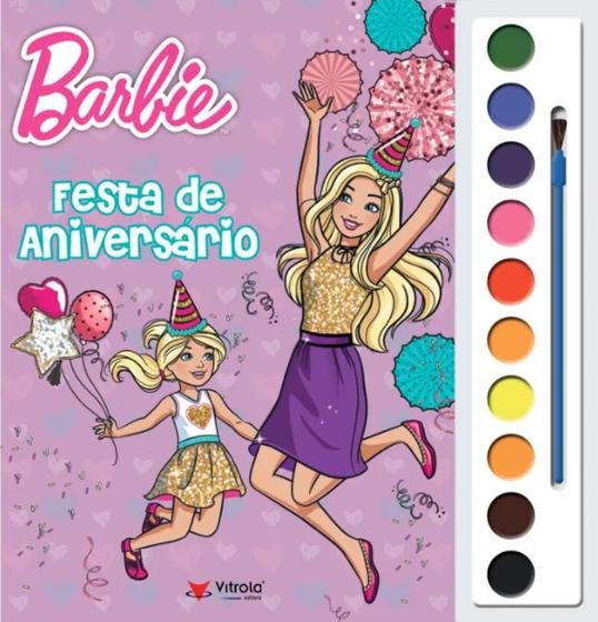 Imagem de Aquarela - Barbie: Festa De Aniversario - VITRIOLA COMERCIAL