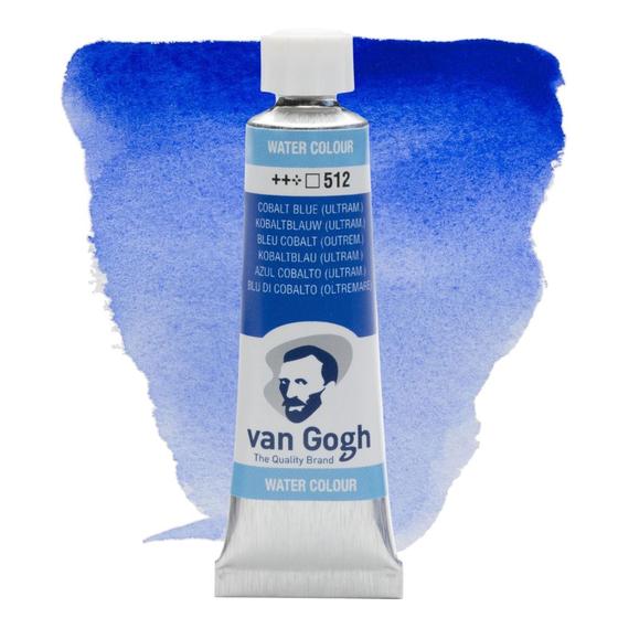 Imagem de Aquarela Bisnaga Talens Van Gogh 512 Cobalt Blue Ultramarine 10ml 20015121