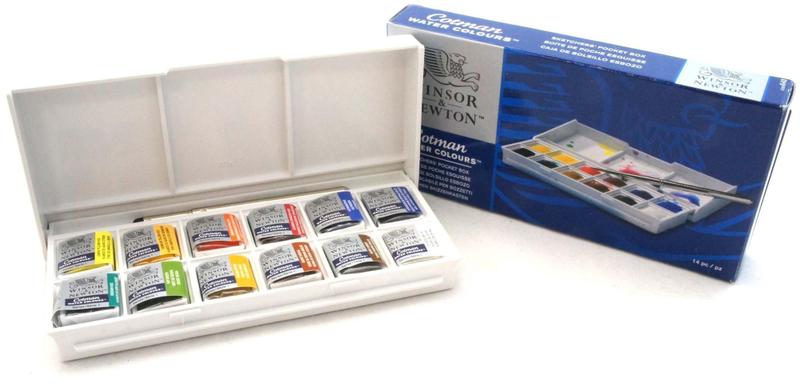 Imagem de Aquarela Em Pastilha Cotman Pocket Box Estojo com 12 Cores Ref.0390640 Winsor e NewtoWINSOR & NEWTON