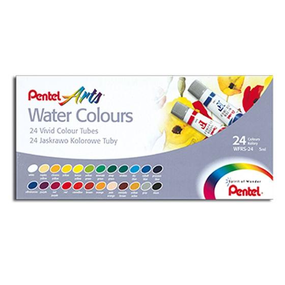 Aquarela em Tubo à Base de Água Profissional 24 Cores - Pentel Imagem de Aquarela em Tubo à Base de Água Profissional 24 Cores - Pentel