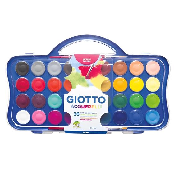 Imagem de Aquarela Giotto 36 Pastilha com 2 Pincel