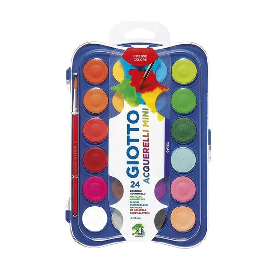 Imagem de Aquarela Giotto Mini 24 Pastilha com 1 Pincel