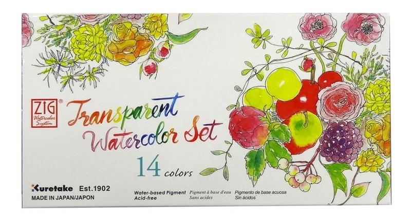 Imagem de Aquarela Kuretake Gansai Tambi 14 Cores Transparent