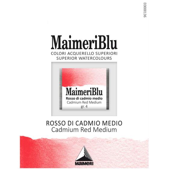 Imagem de Aquarela Maimeri Blu Pastilha Gr.4 228 Cadmium Red Medium 1,5ml