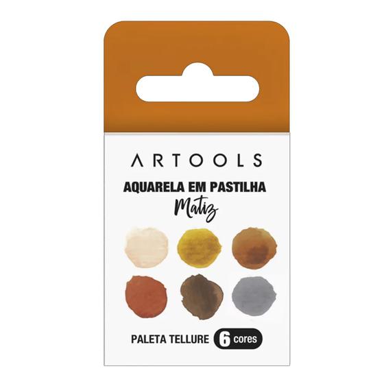 Imagem de Aquarela Pastilha Matiz Artools 6 Tons De Sépia