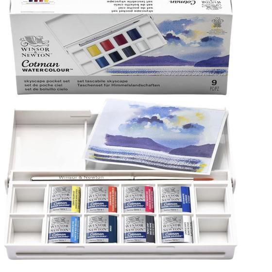 Imagem de Aquarela Winsor & Newton Cotman Skyscape com 09 Peças