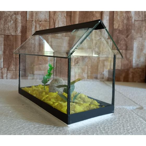 Imagem de Aquario Beteira Para Peixe Betta Casinha II Decorada