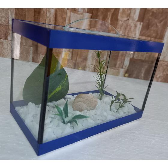 Imagem de Aquario Beteira Para Peixe Betta ornamentação planta artificial decorado