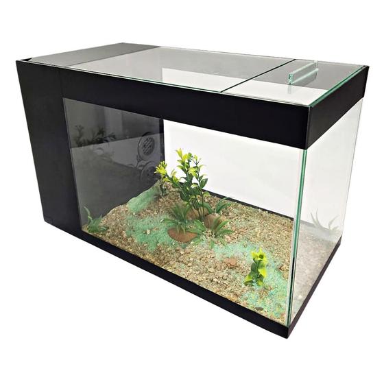 Aquário Decorado Completo com Bomba e Filtro 40x18,5x25 17 Litros Menor preço em Aquário Decorado Completo com Bomba e Filtro 40x18,5x25 17 Litros