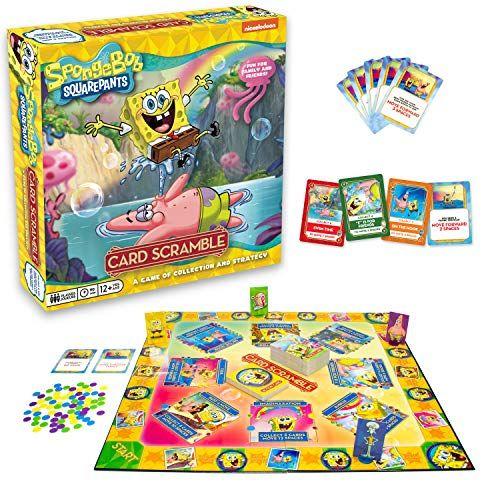 Imagem de AQUARIUS SpongeBob Card Scramble Board Game - Jogo de Festa Familiar Divertido para Crianças, Adolescentes e Adultos - Presente Divertido de Jogo Noturno - Mercadoria Oficialmente Licenciada