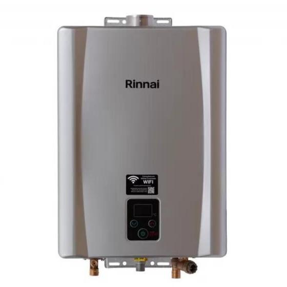 Aquecedor a Gás 17 Litros E17 FEH Digital GN Prata Rinnai Menor preço em Aquecedor a Gás 17 Litros E17 FEH Digital GN Prata Rinnai
