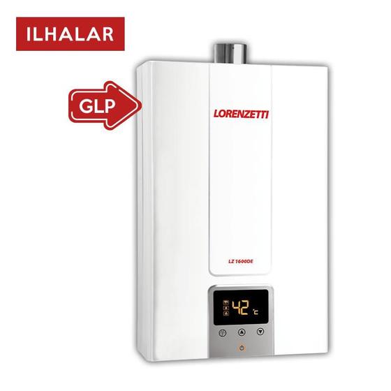 Imagem de Aquecedor a Gás LZ Digital 1600 DE Branco GLP (GÁS BOTIJÃO) LORENZETTI