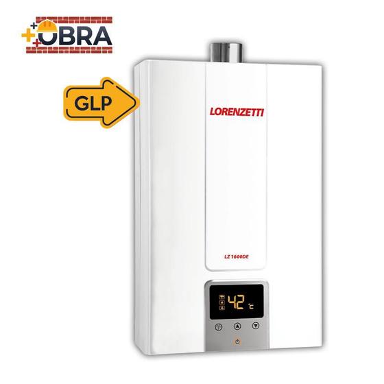 Imagem de Aquecedor a Gás LZ Digital 1600 DE Branco GLP LORENZETTI (GÁS BOTIJÃO) 