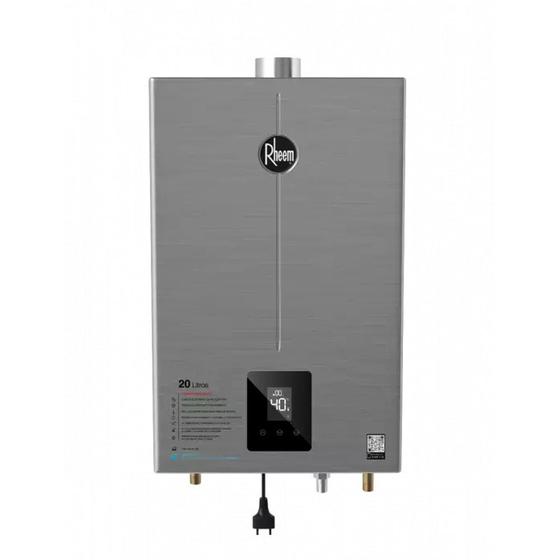 Aquecedor a Gás Rheem 20 Litros Inox (Digital) - Aquecedor de Água a ...