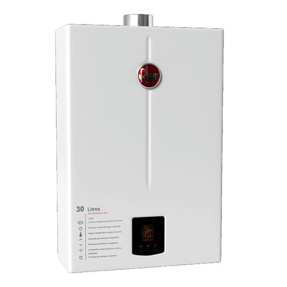 Aquecedor a Gás Rheem 30 Litros Digital - Aquecedor de Água a Gás ...