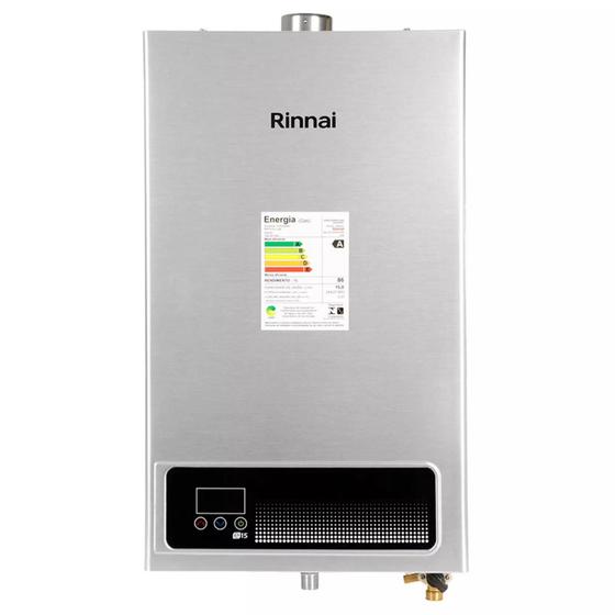 Aquecedor A Gás Rinnai 15l Gn Prata Digital Menor preço em Aquecedor A Gás Rinnai 15l Gn Prata Digital