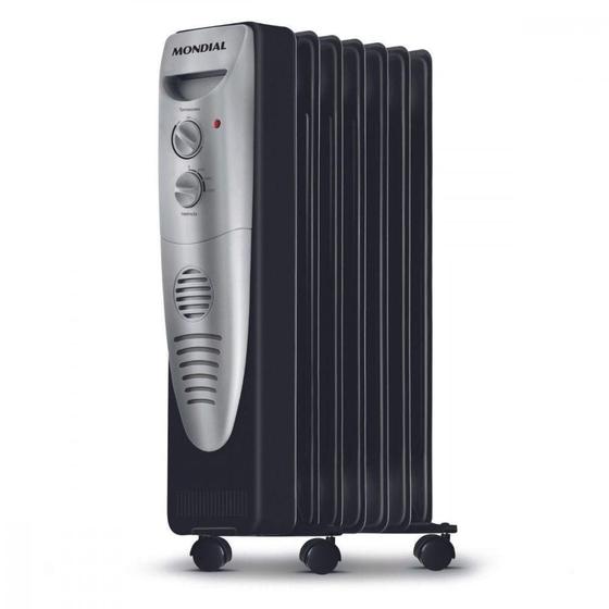 Imagem de Aquecedor A óleo Mondial A-06 Preto Com Prata 220V