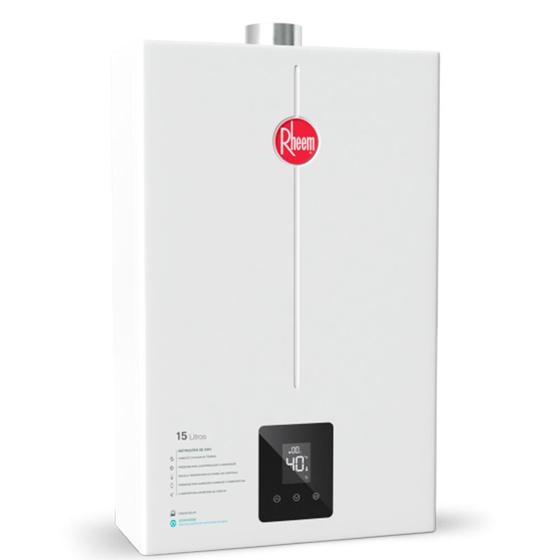 Aquecedor De Água A Gás Digital Rheem 15 Litros Glp - BIVOLT Menor preço em Aquecedor De Água A Gás Digital Rheem 15 Litros Glp - BIVOLT