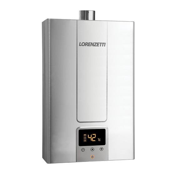 Imagem de Aquecedor De Água A Gás Lorenzetti 20 Litros LZ 2000DE-I INOX GLP