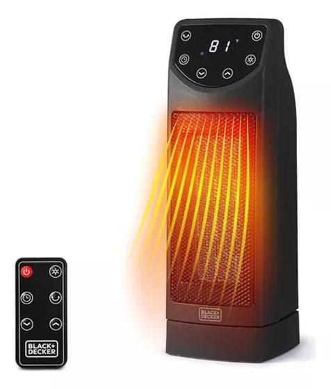 Imagem de Aquecedor De Ambientes Cerâmica Black&decker Controle Remoto 1500 watts- 110 Volts  Casa Escritorio