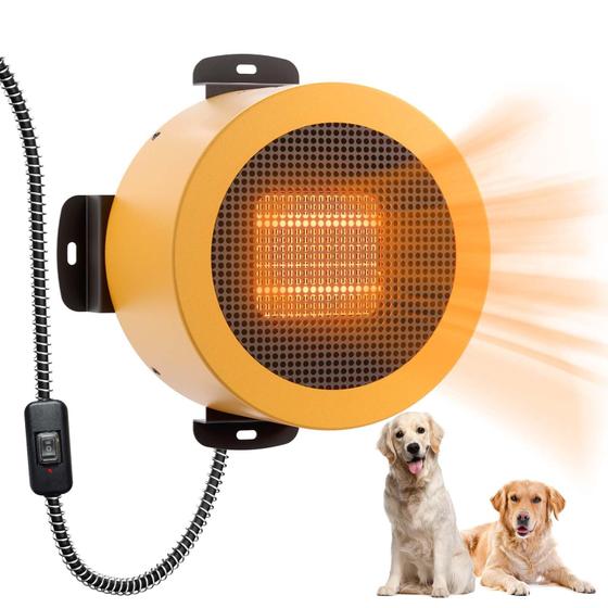 Imagem de Aquecedor de Casinha para Cães TURBRO Neighborhood 400W - Montagem na Parede, Cabo de 10 Pés