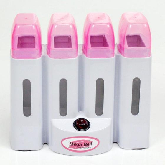 Imagem de Aquecedor de Cera Roll-on Rosa - Aquece 4 Refis de Cera Simultaneamente