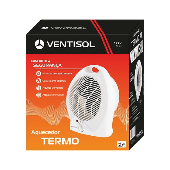 Aquecedor Doméstico Elétrico Mod A1 Branco Premium Ventisol 220v Menor preço em Aquecedor Doméstico Elétrico Mod A1 Branco Premium Ventisol 220v