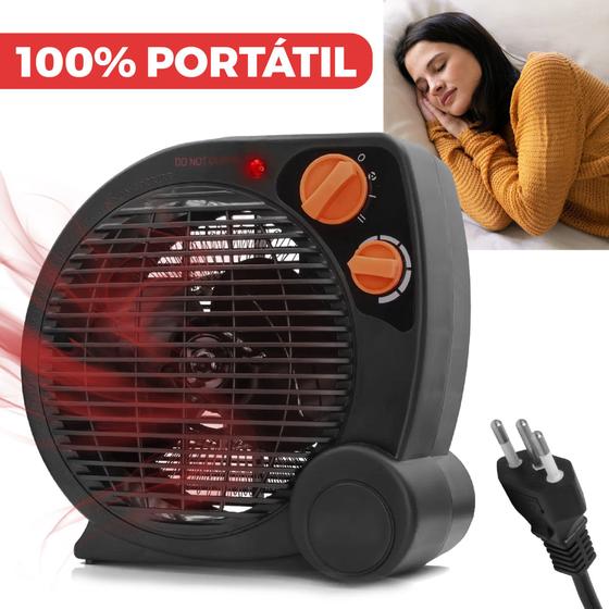 Imagem de Aquecedor Elétrico Portátil Ventilador 4 Estágios 110v ou 220v Com Alça Potente 1500w