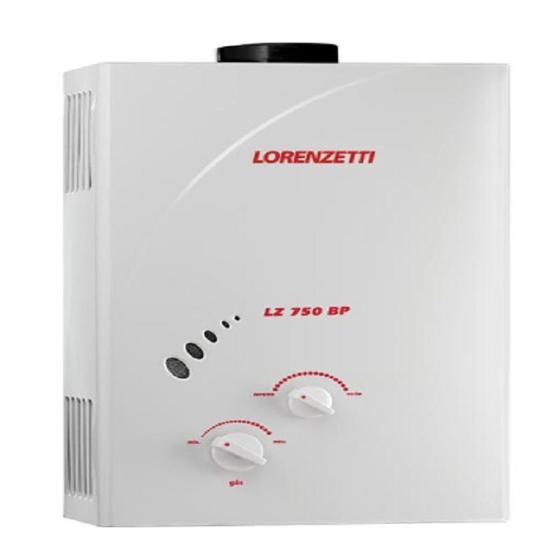 Imagem de Aquecedor lorenzetti lz 750 bp 7,5 lt gn