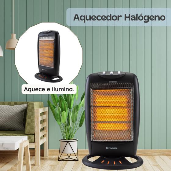 Aquecedor Residencial De Ambientes Halógeno Premium Ventisol Menor preço em Aquecedor Residencial De Ambientes Halógeno Premium Ventisol