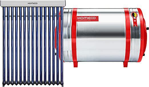 Imagem de Aquecedor Solar Komeco 200 L Inox 304 baixa pressão desnível + 1 Coletor a vácuo de 15 tubos 